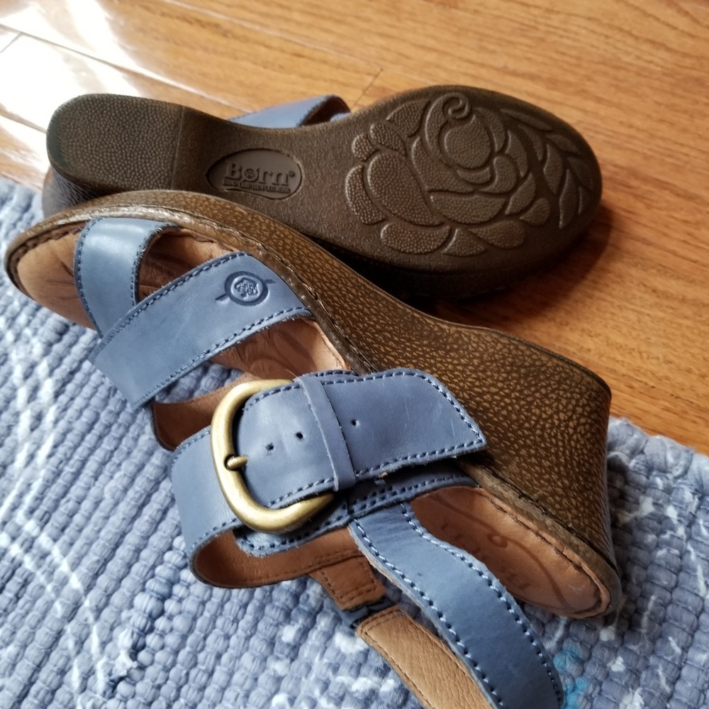 Børn Mirabella  blue (cornflower) wedge sandal